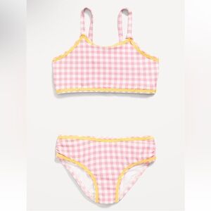 12-18M NWT Baby Girl Pink Gingham Bikini Set